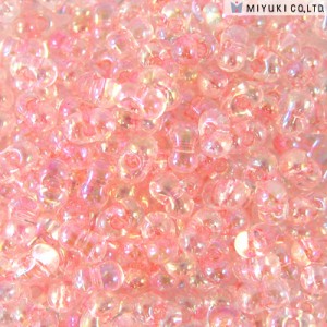 Miyuki Berry Beads 2,5x4,5mm BB0285 Crystal Light Pink inside colorlined rainbow ca 9gr